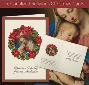 Personalized Religious Christmas Cards, Catholic Christmas Cards, Christian Christmas Cards, Traditional Catholic Christmas Cards, Custom Christmas Cards, Christmas Greetings,